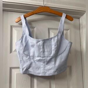 NWT Banana Republic Blue Sleeveless Crop Tank Top